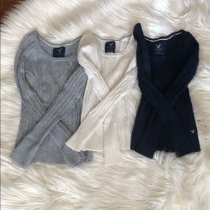 3 American Eagle sweaters